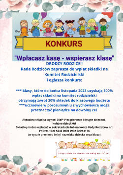 WPŁACASZ KASĘ WSPIERASZ KLASĘ